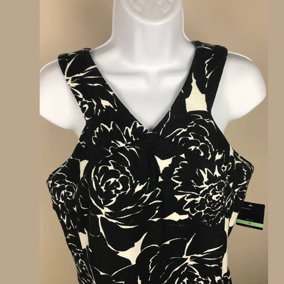 Just Taylor Black & White Floral Dress Sz 8 - Picture 3 of 5